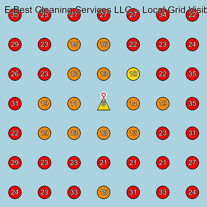 E Best Cleaning Services LLC GeoGrid visibility map for House Cleaning Service in None